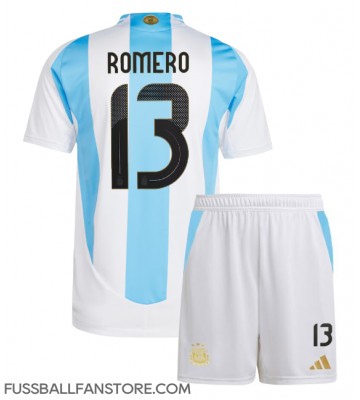 Argentinien Cristian Romero #13 Replik Heimtrikot Kinder Copa America 2024 Kurzarm (+ Kurze Hosen)
